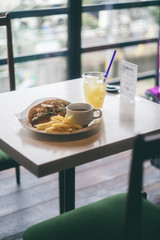 breakfast in the restaurant