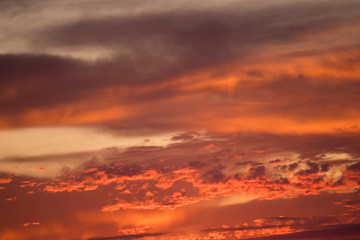 Orange Sunset Twilight Overlay with Clouds