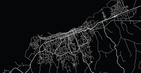 Urban vector city map of New Plymouth, New Zealand