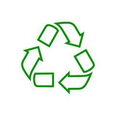 Obraz premium Recycling arrows line icon. linear style sign for mobile concept and web design. Circular arrows outline vector icon. Symbol, logo illustration. Vector graphics