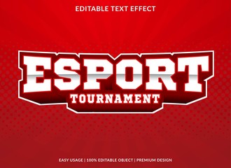 esport trounament text effect template with 3d style and bold font concept use for brand label and logotype sticker © Fuadi Alhusini