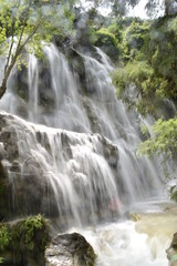 Naklejka na ściany i meble waterfall in deep forest