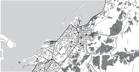 Urban vector city map of Nelson, New Zealand