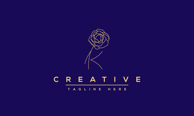 Abstract Monogram letter K Logo design concept. Minimalist k kk creative initial based Vector icon template. Graphic Alphabet Symbol for Corporate Business Company Identity.