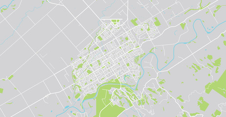 Urban vector city map of Palmerston North, New Zealand