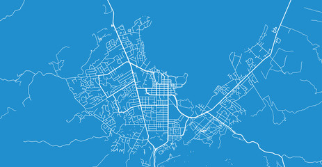 Urban vector city map of Rotorua, New Zealand