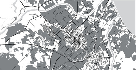Urban vector city map of Hastings, New Zealand