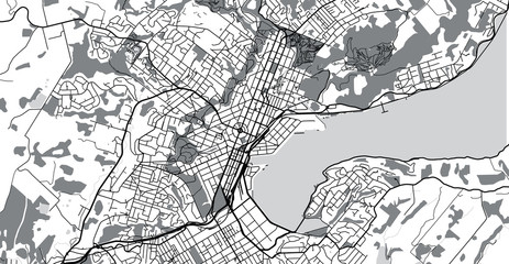 Urban vector city map of Dunedin, New Zealand