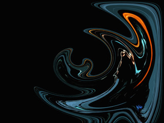 Original artistic abstract background. Spinning, turning around oil paint 