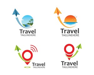 travel,travel agency logo icon illustration vector