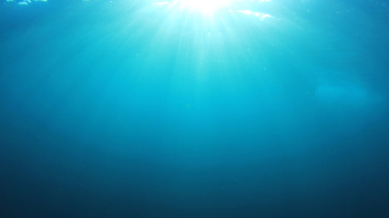 Underwater blue background photo 