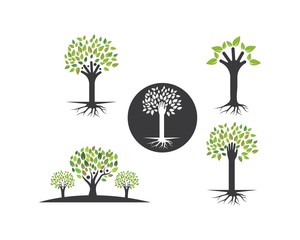 family  tree logo template vector illustration