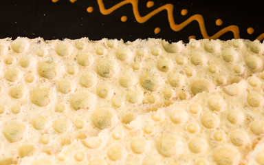 diabetic diet crunches - crispy waffle crispbread from wheat, texture