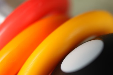 Blurred shot of an object with different shades of orange color