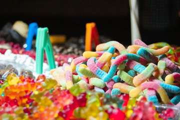 A lot of mexican candy and gummy worms