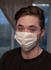teen must wear safety mask because of coronavirus