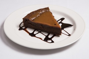 Chocolate and caramel tart