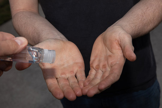hand sanitizer is on your hands - Powered by Adobe