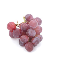 Ripe red grape. Pink isolated on white. With clipping path. Full depth of field.