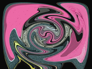 Twisted mixing colors abstract background