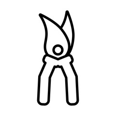 gardening shears , line style icon