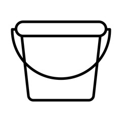 gardening bucket , line style icon