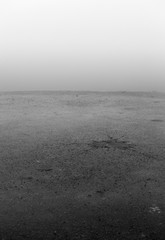 River View Black & White Photographs with a Wet Fog in Cloudyday