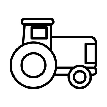 recommend clip art: gardening tractor , line style icon