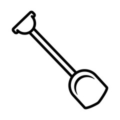 gardening shovel , line style icon