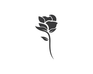 Rose flower Logo Template