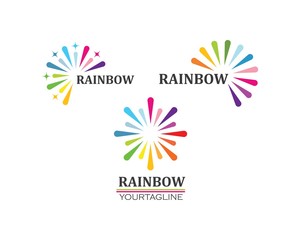 rainbow logo icon vector template