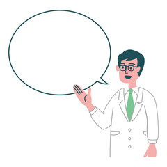 医者　男性　吹き出し