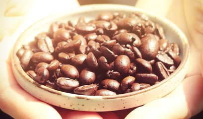 coffee beans in a bowl