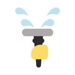 automatic watering can on white background