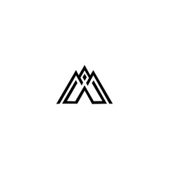 MW WM Letter Logo Design Vector Template