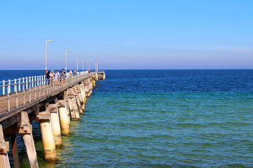 Fototapeta na wymiar pier on the sea in Tumby Bay, South Australia