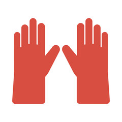 gardening gloves on white background