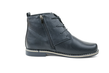 Fashionable women's demi-season boots isolated on a white background.