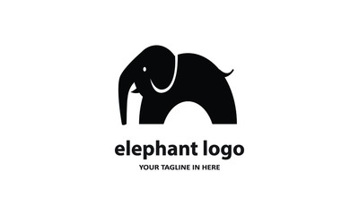 The concept of modern Simple elephant logo design is easy to remember	