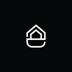 Logo design of Z in vector for construction, home, real estate, building, property. Minimal awesome trendy professional logo design template on black background.