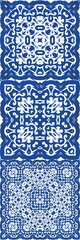 Antique azulejo tiles patchwork.