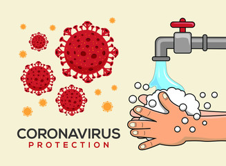 Protection Coronavirus Disease with Washing Hands