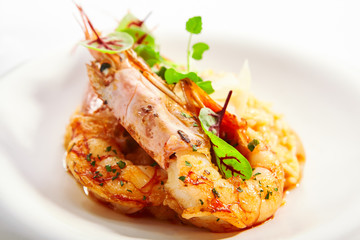 Risotto tom yam with argentinian shrimp