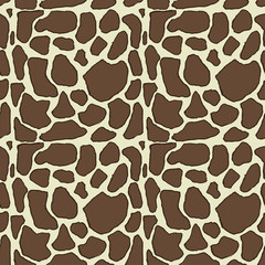 Giraffe skin hand drawn pen texture. Vector seamless pattern sketch skin pattern.