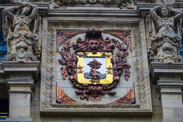 On the streets of the beautiful city of Bilbao. Basque country. Northern spain