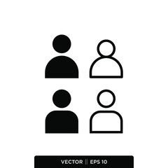 People User icons vector collection, illustration logo template