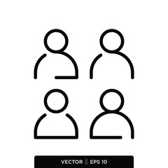 People User icons vector collection, illustration logo template