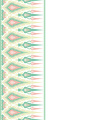 line Thai pattern white background with empty space for text
