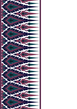 line Thai pattern white background with empty space for text