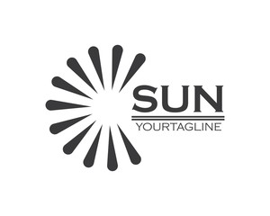 sun ilustration logo vector icon